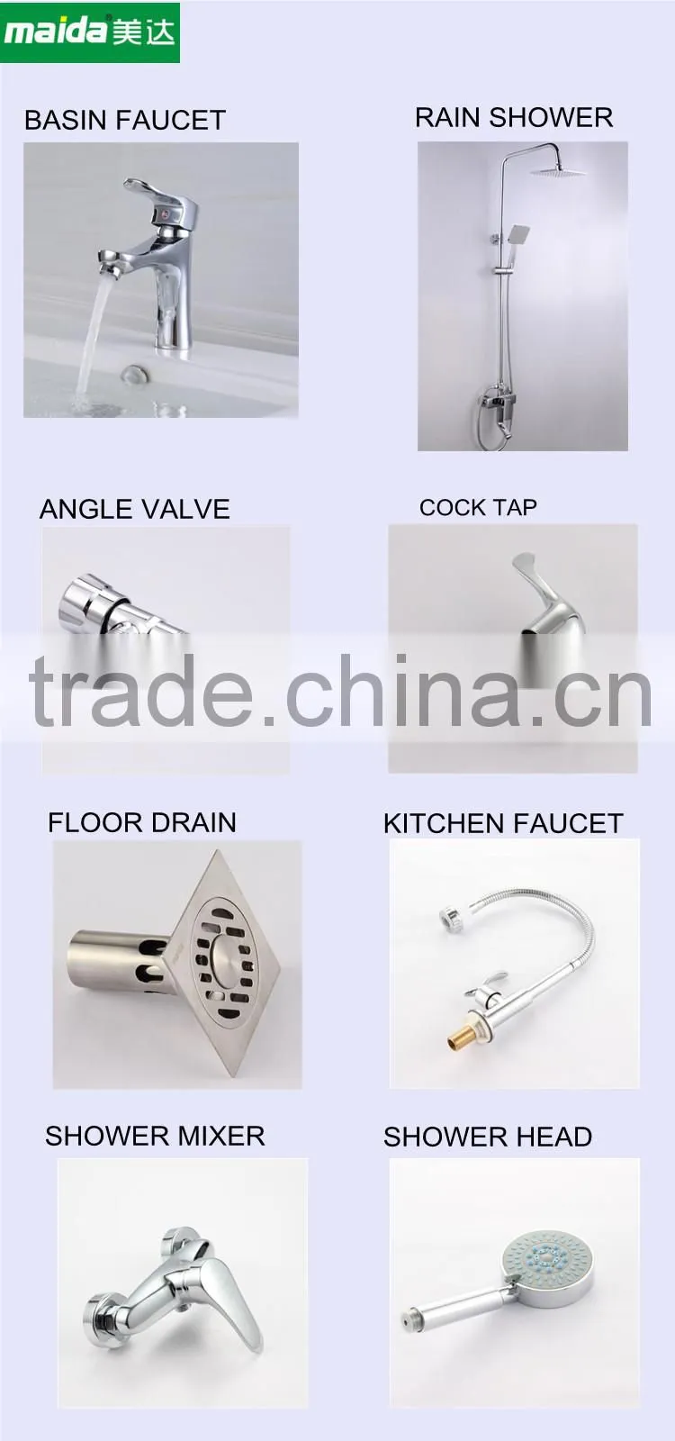 ODM big round shower mixer rain shower