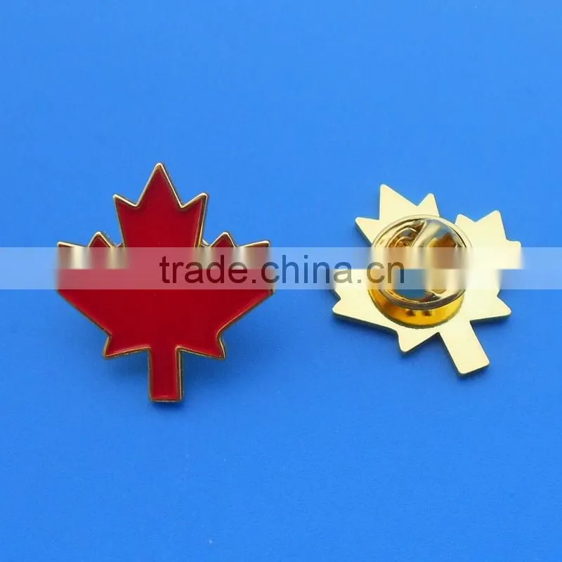 1 Inch Canada Red Maple Metal Pin Badge for Canada Souvenir