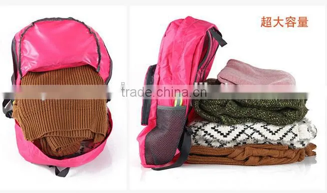 Travel Clothing Organizer Bag / Storage Mesh Pouch Colorful Bag /Tavel Fold Backpack Organizer Bag