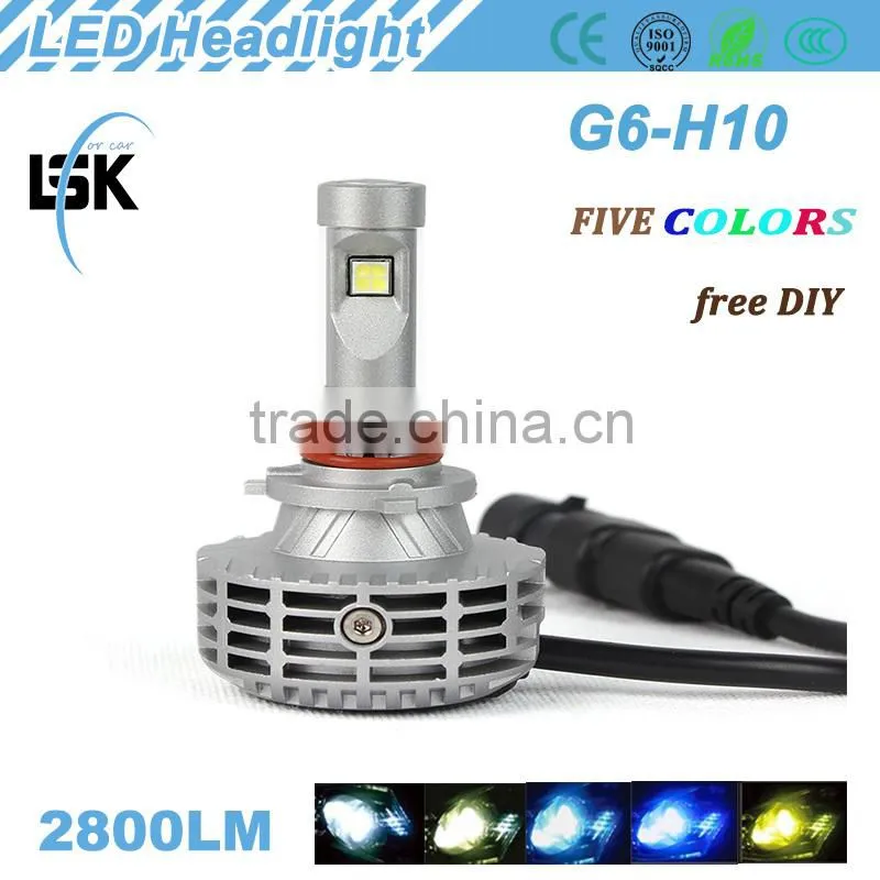 All in one 3000K, 4300K, 6500K, 8000K, 10000K availble g6 led CR EE-XHP50 car headlight with aluminum