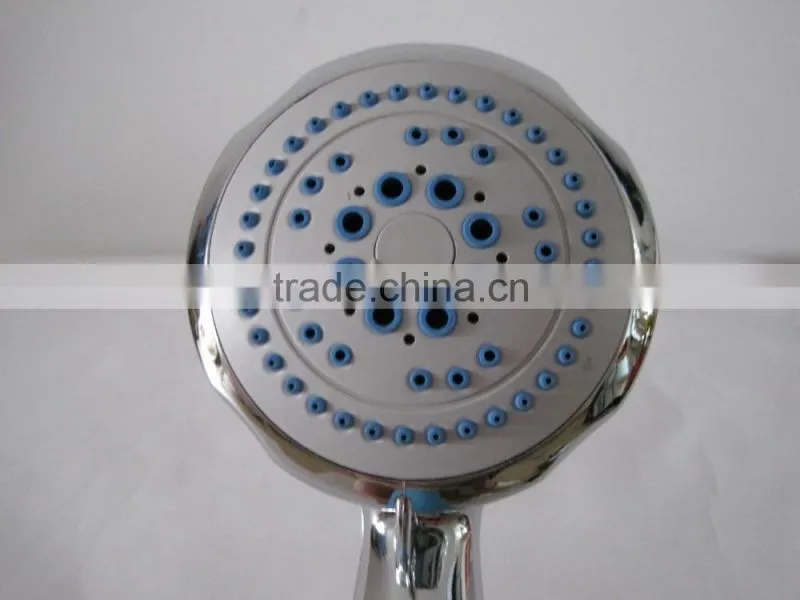 Six functions chrome shower abs shower head matching shower