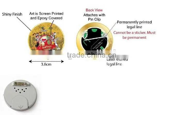 THE VOICE POP MUSIC PICTURE BADGE Customized Music Badge with Pin back for promotion gifts