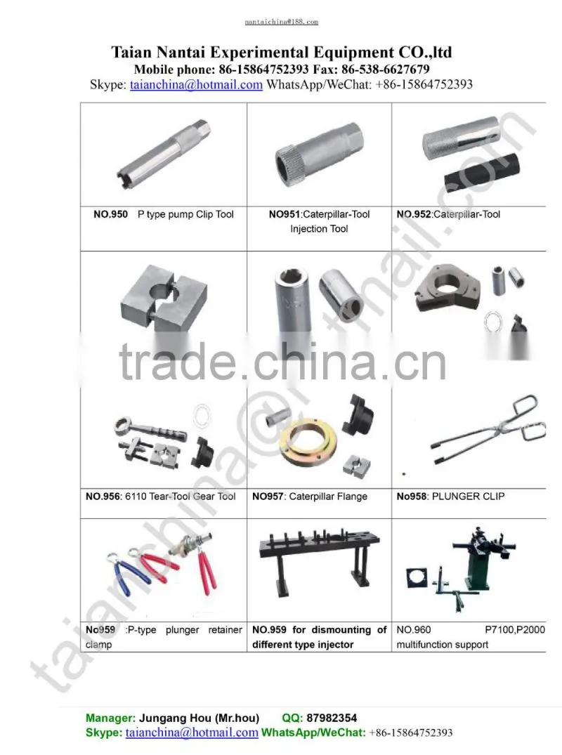 Tools for different Special purpose Pumps