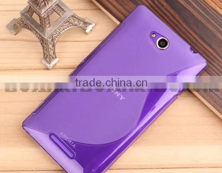 New S Line TPU Silicone Gel case for Sony Xperia C S39h Cheap Price TPU S Line Back Cover Case for Sony Xperia C S39h C2305
