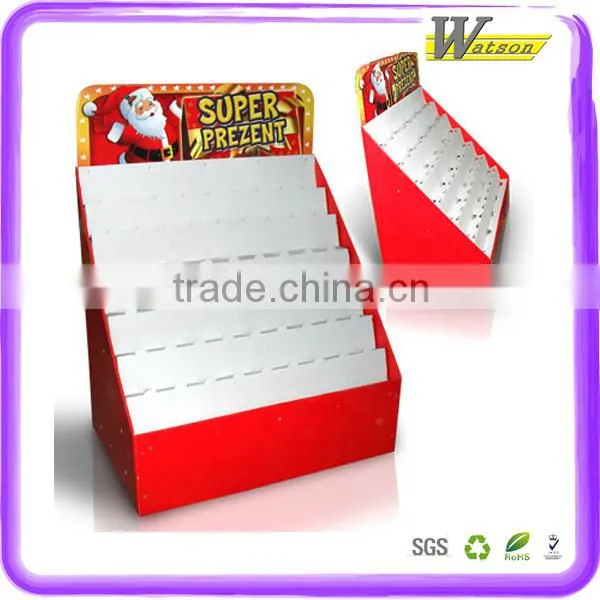 Christmas gift promotion cardboard paper counter display stand rack