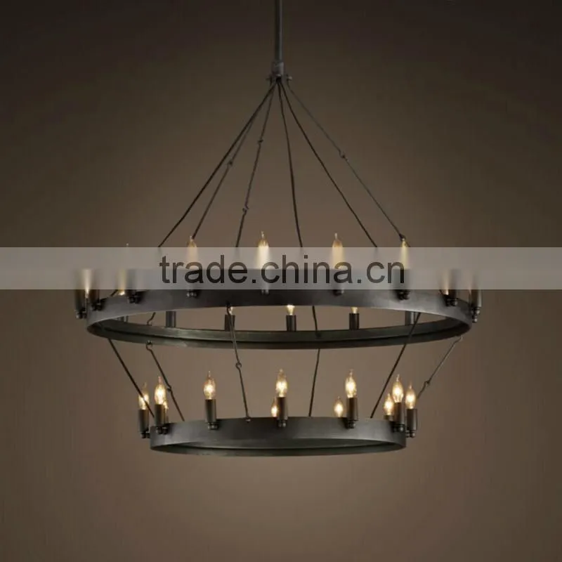 industrial wooden pendant light industrial rope decorative hanging pendant light