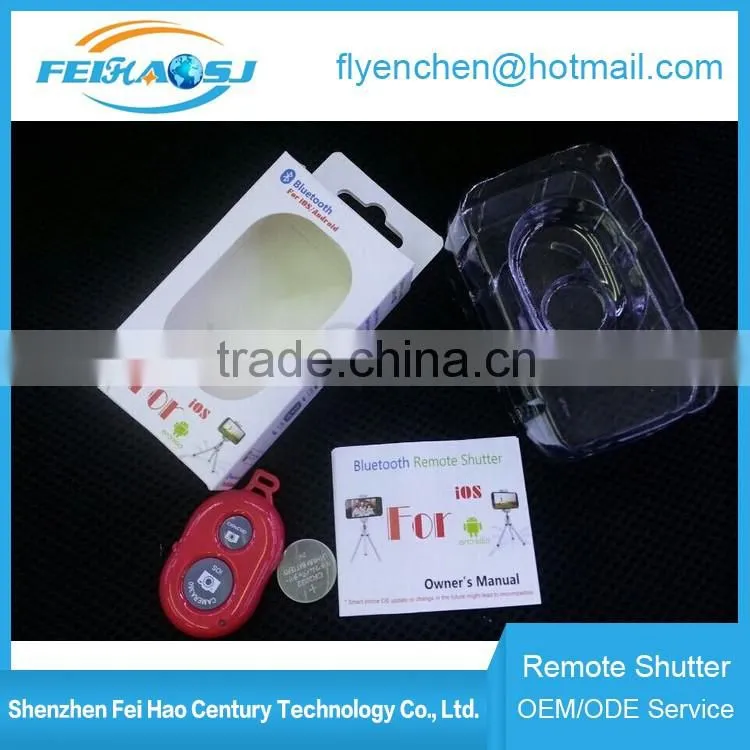 Portable selfie stick with bluetooth remote shutter