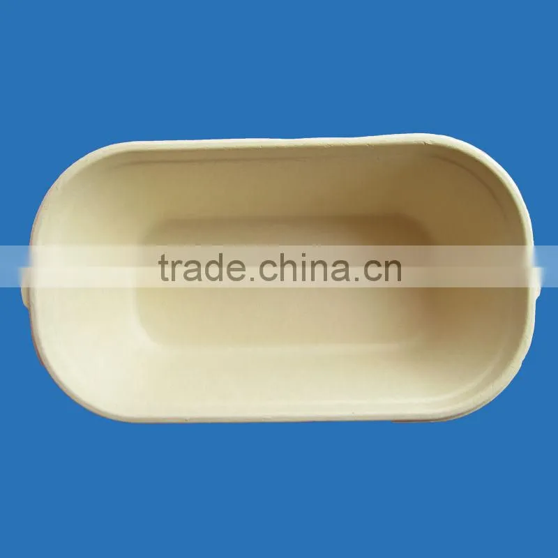 Eco-green 100% Biodegradable 29oz Square Bowl with Unhinged Lid