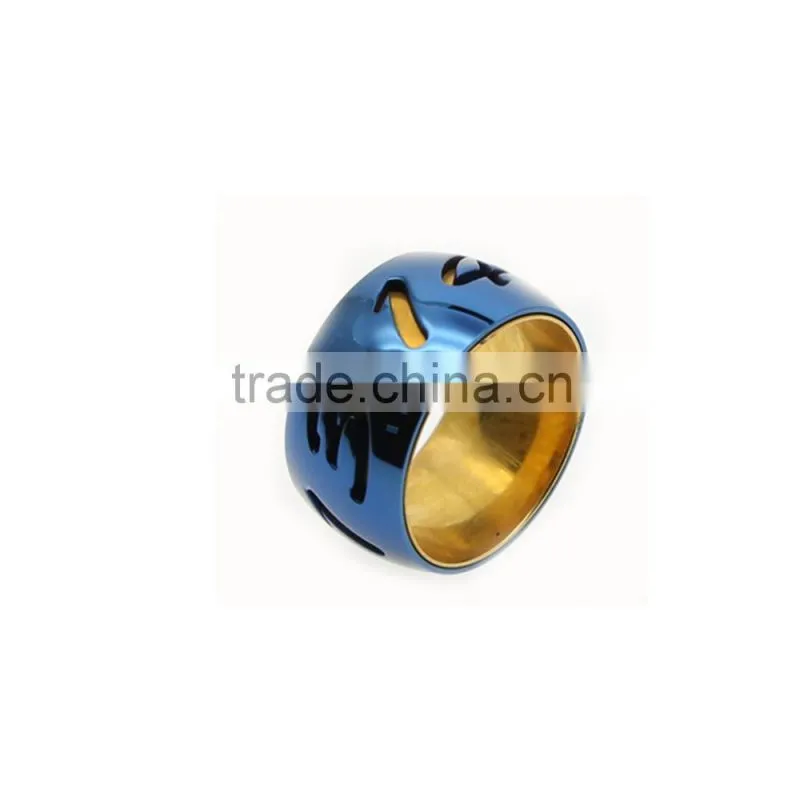 Stainless Steel Laser-cut Rings With Heart Shape Hole