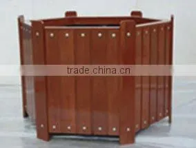 waterproof weather-resistant eco-friendly wood plastic composite garden flower pot