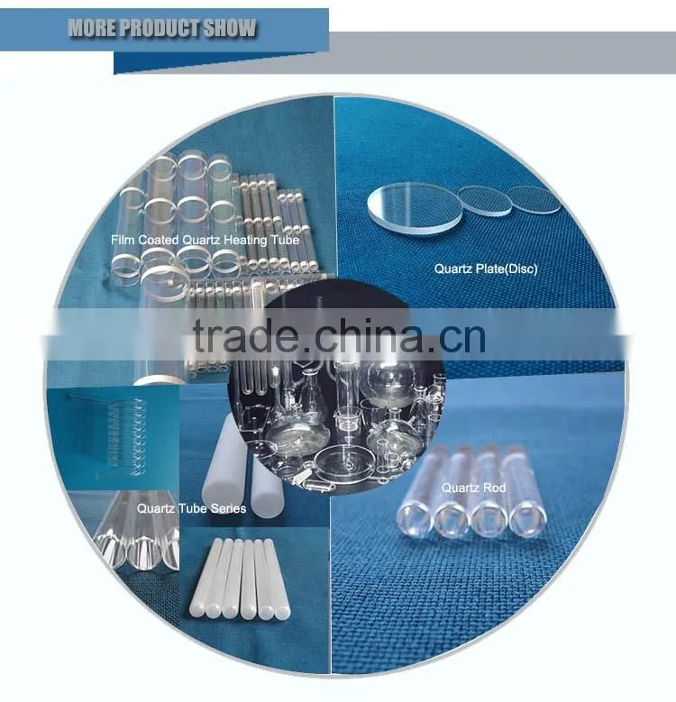 Heat resistant large diameter quartz glass tube heating element
