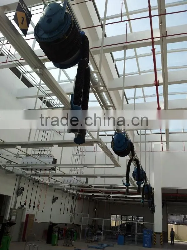 exhaust extraction system electric plastic hose reel