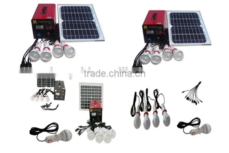15w 12v mini solar system with mobile charger