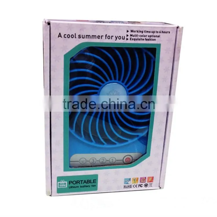 Portable mini electric fan rechargeable fan with USB power bank strong wind mini fan