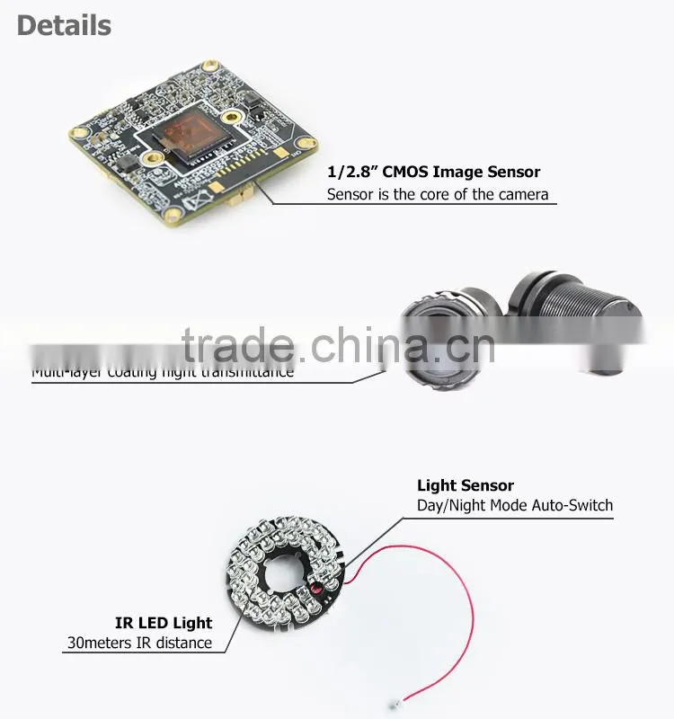 2016 hot new poe ip camera cctv hd night vision 1080p power supplier by ethenet cable