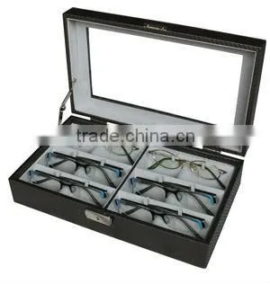 Hot sale carbon fiber pattern leather sunglasses packaging boxes