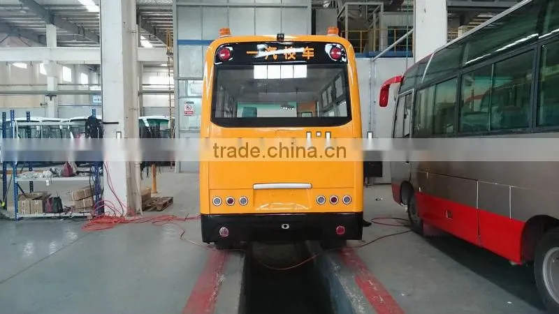 Huaxin Low price 5.2m yellow gasoline school bus dimensions for sale