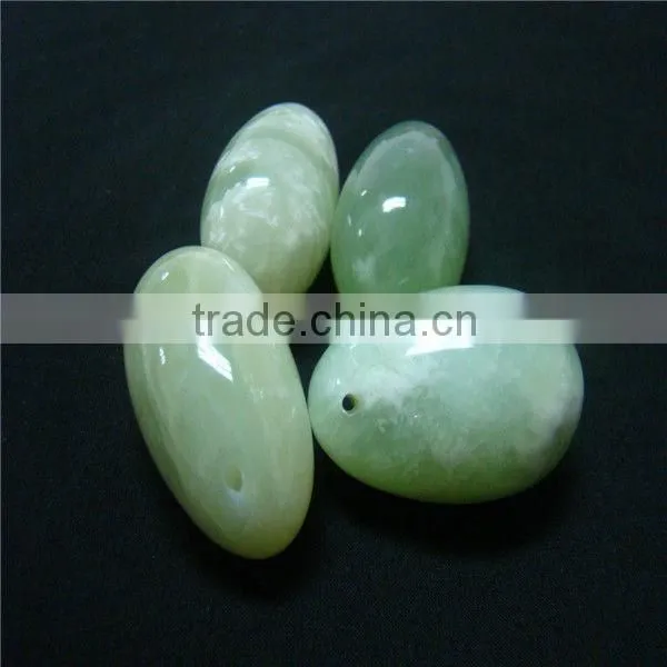 Natural gemstone Drilling Jade Vagina Eggs For Sale