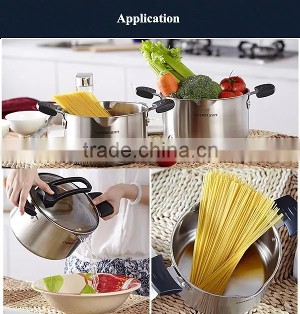 Induction PP handle cooking pots stainless steel stock pots
