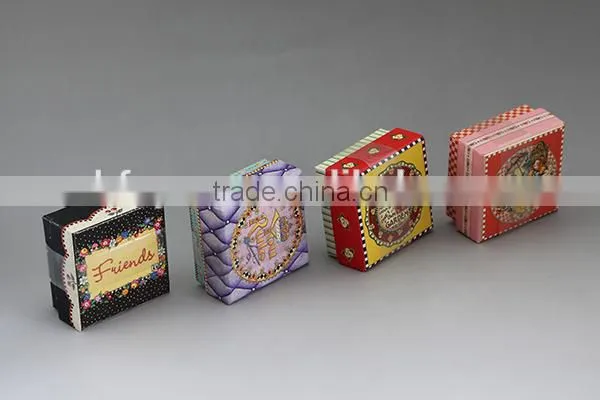 paper print rigid die-cut cardboard storage box