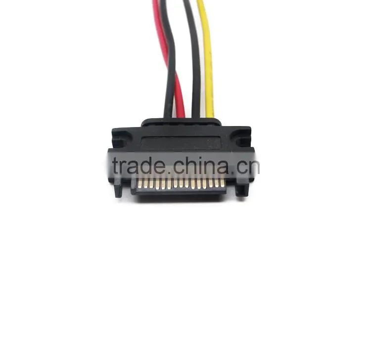 15Pin male to 4 Pin sata power Cable