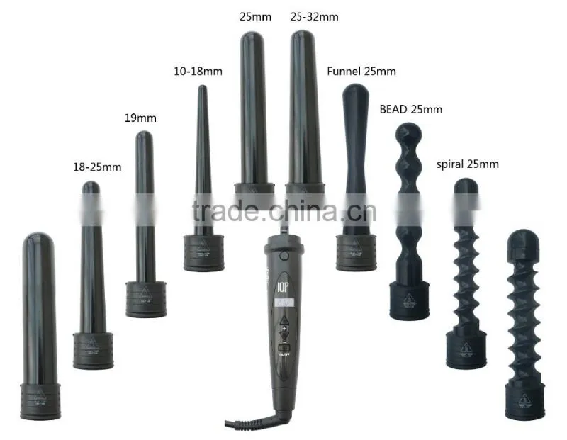 led lcd tempreture display hair rollers with 3 or 5 sizes