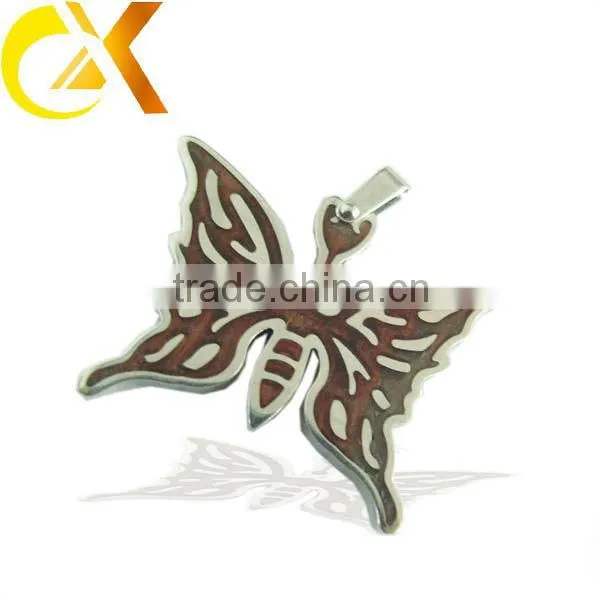 Animal pendant with butterfly stainless steel butterfly pendant
