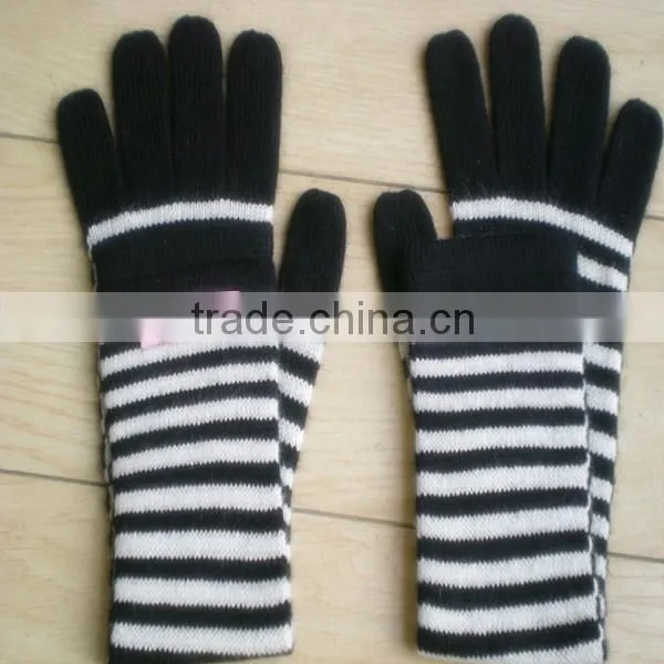 new style and high quality half finger cashmere gloves