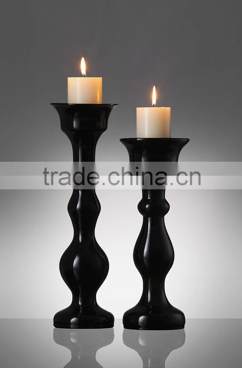 Glass candle holders