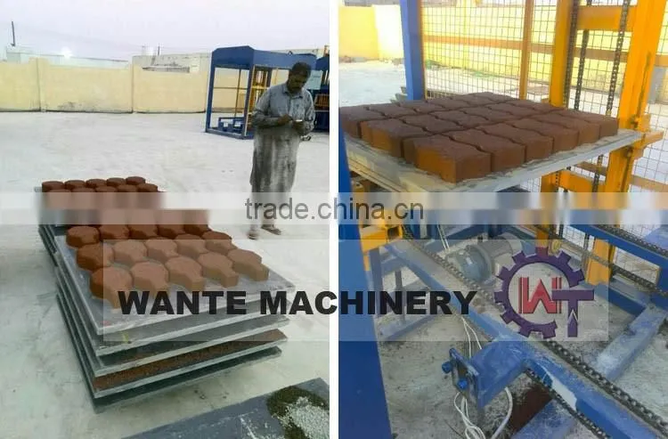 WANTE BRAND protable QT8-15 fully automatic and multifunctional block making machine line