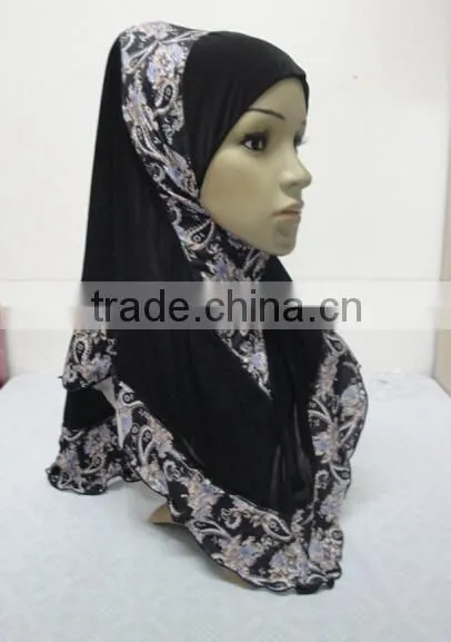 H281 new style one piece hijab with prints