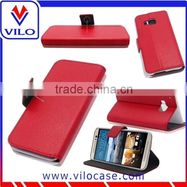 card holder Luxury Leather Wallet Case For HTC M9