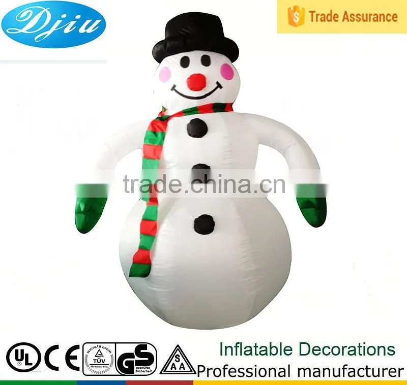Christmas Inflatable Snowman with Broom Yard Outdoor Decoration