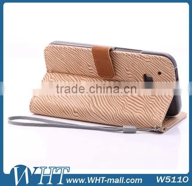 For HTC One 2 M8 Leather Case Zebra Luxury Mobile Phone Accessories