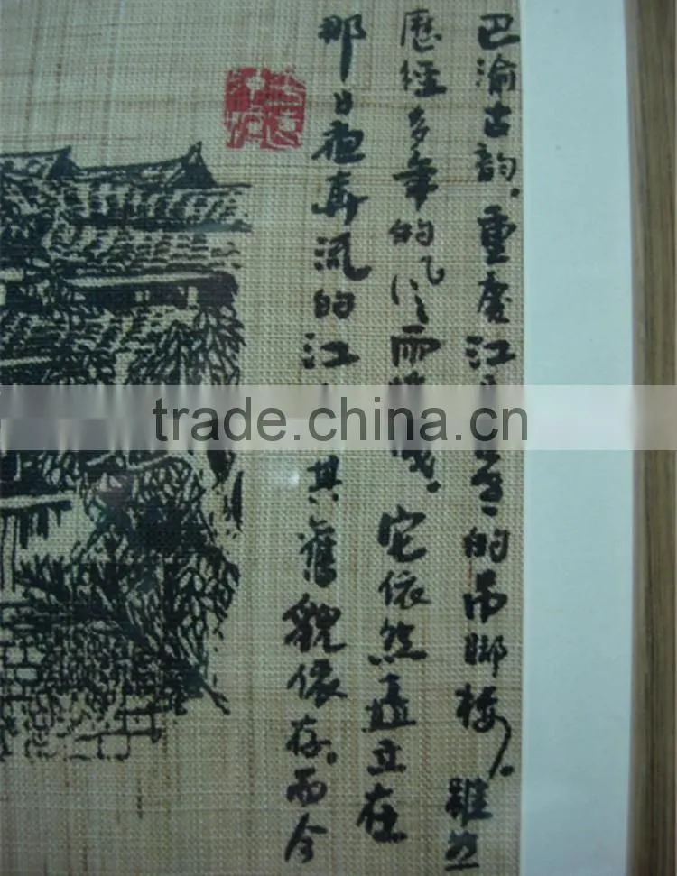 framed famous painting with Chongqing landmark building