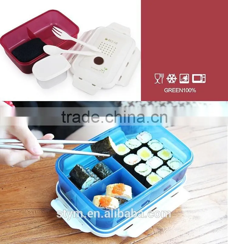 Plastic lunch box for school/company 1000ml