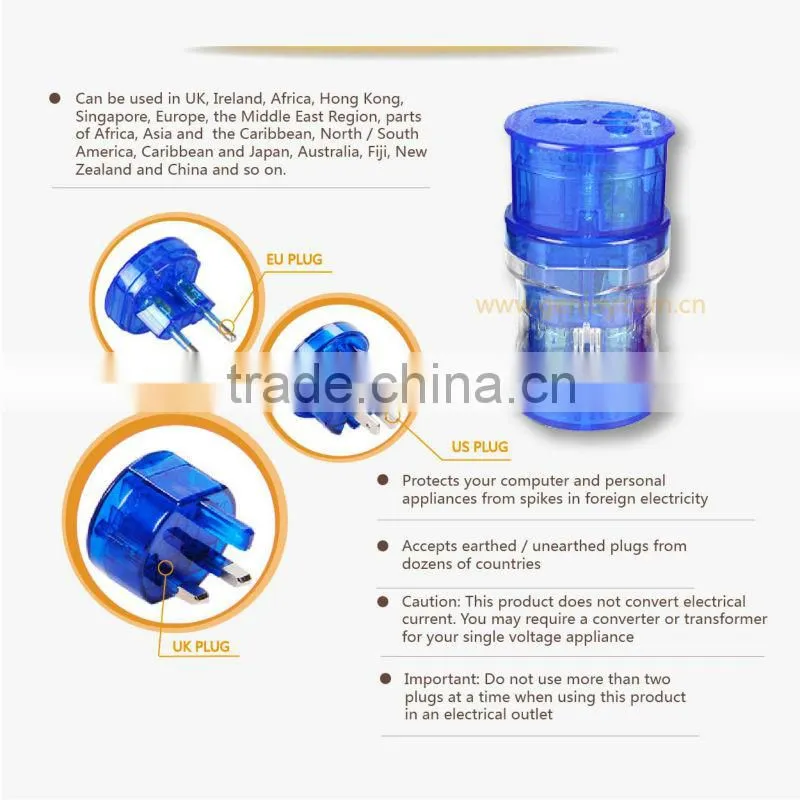 Exclusive outlet size universal universal travel adaptor usb charger with ce rohs fcc electrical switch socket