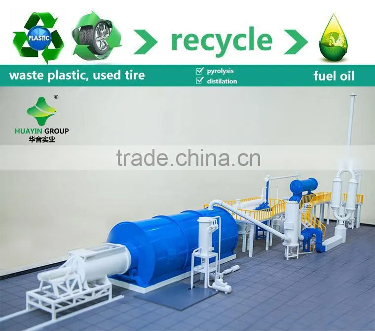 Zero emission tire oil distillation plant