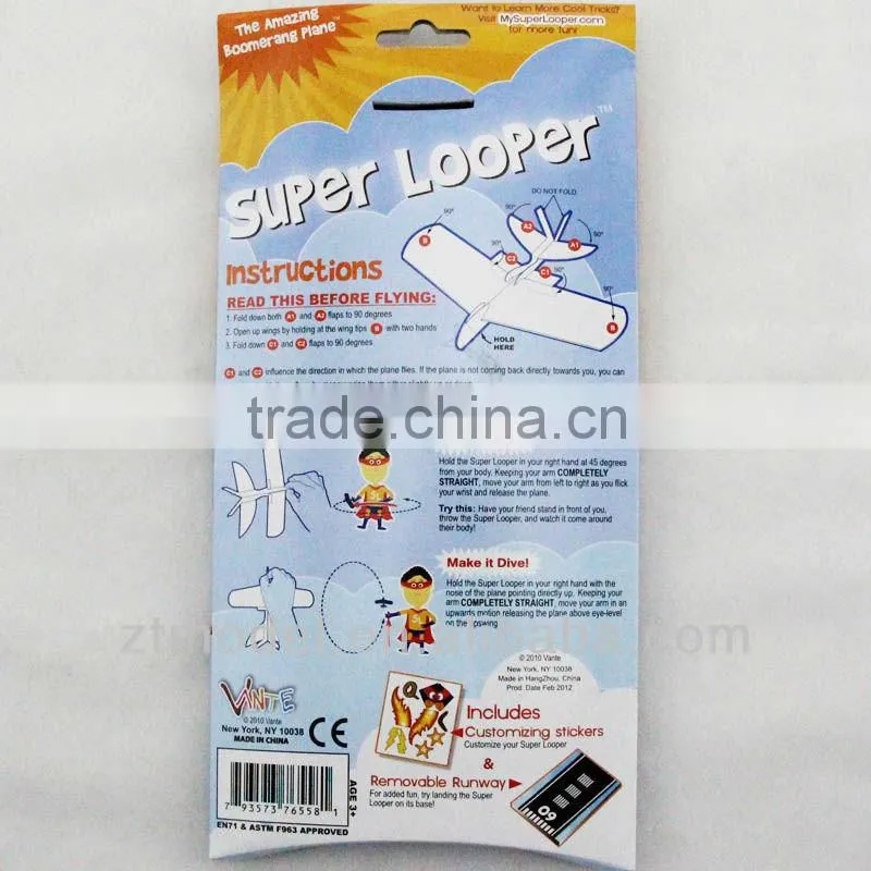Fun Toy Boomerang Glider Children's Games Toys