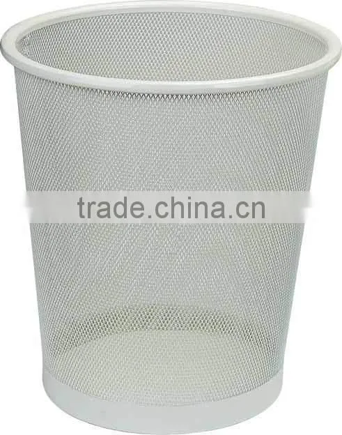 Mesh style simple environmental stainless steel rubbish bin