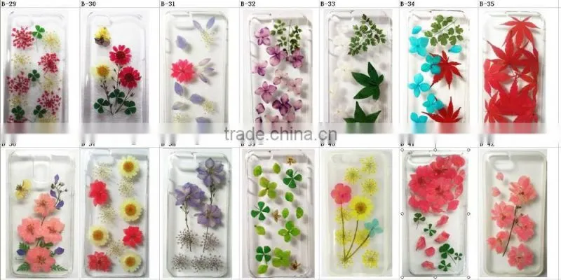2016 Unique design real flower phone cover tpu soft phone case for iphone 6