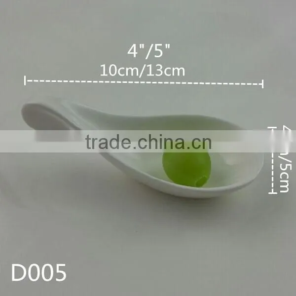 unique design spoon shape ceramic dishes 4"/5" bone china dinner ware dish