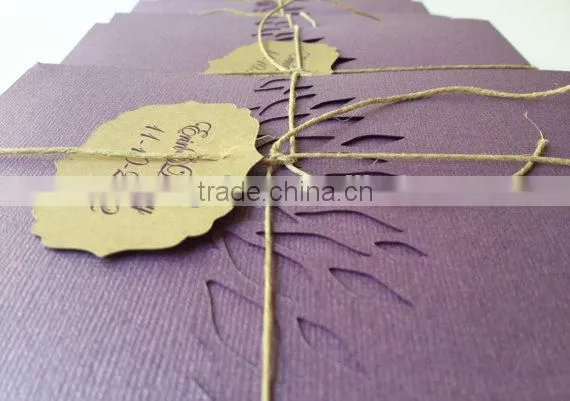 Rustic Twine Wedding Invitation- Country Chic Wedding Invitation - Pocket Invitation - Tie the Knot Wedding Invitation