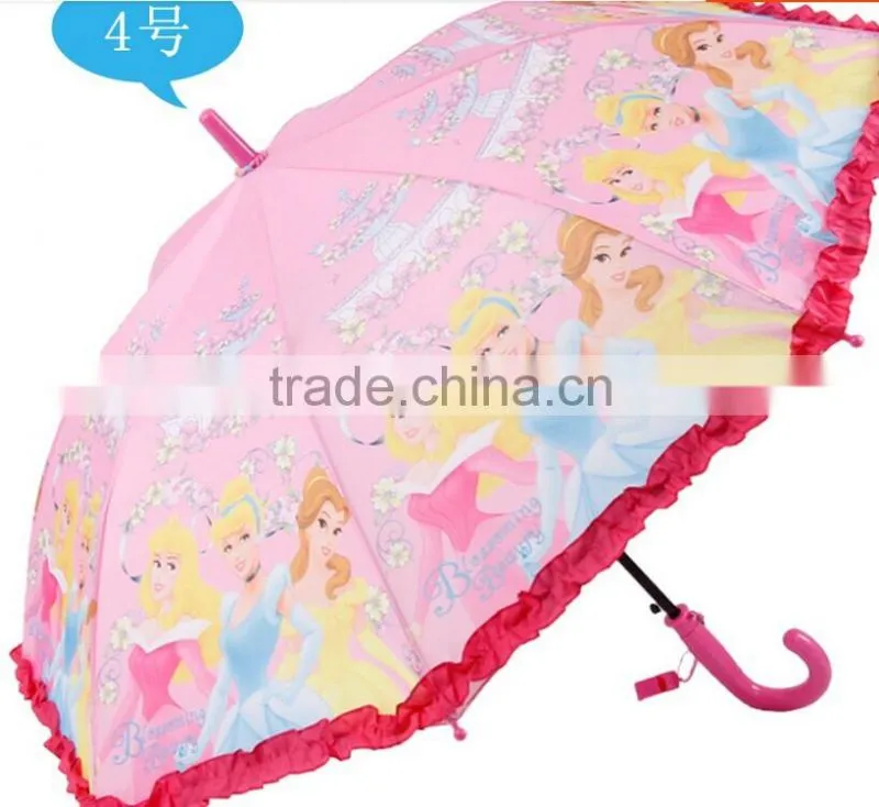 friendly eco different cartoon designs kids umbrella with lace