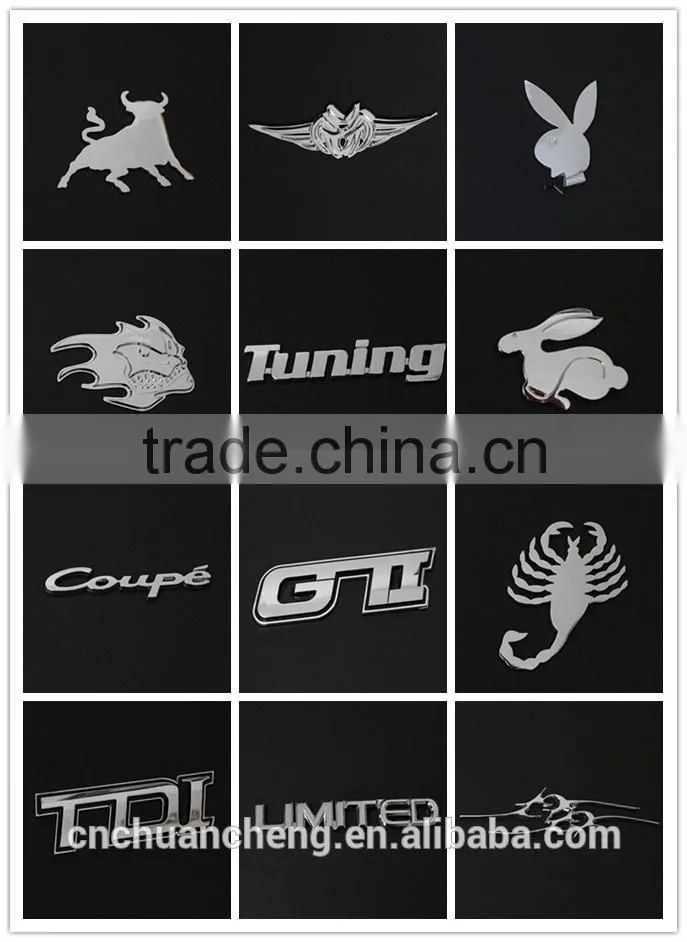 High discount quality cheap chrome metal car badge letters for car emblem,car emblems and letters,Chrome car logo