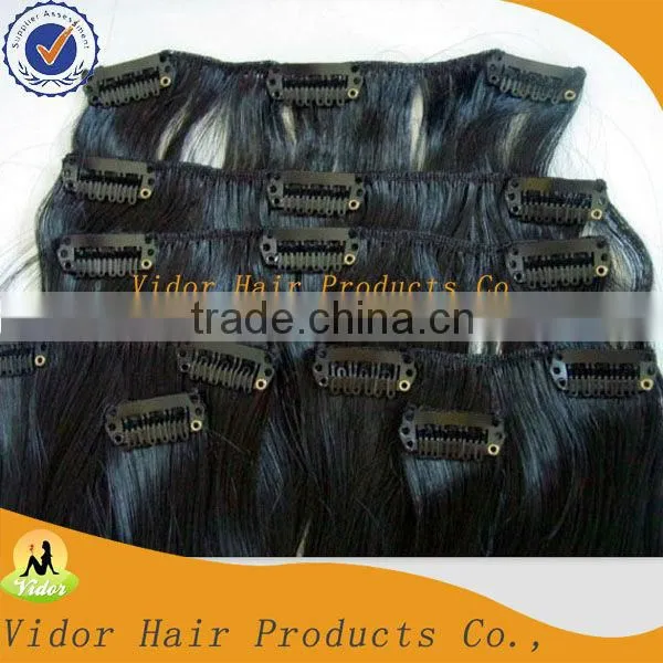 100% Virgin Remy Brazilan Hair Clip In100% Human Clip Hair Extensions