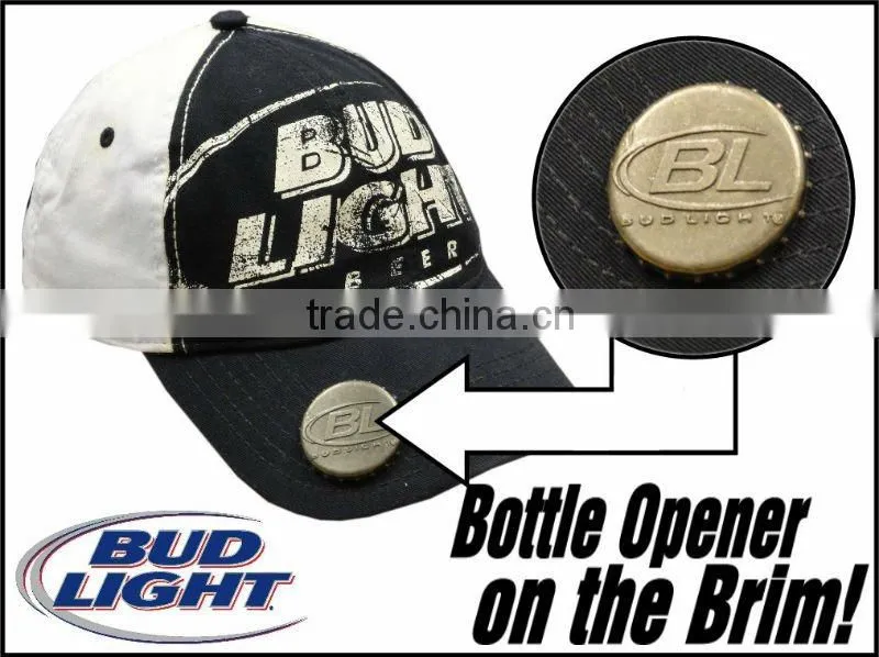 cotton twill fahsion embroidery new design bottle opener baseball cap