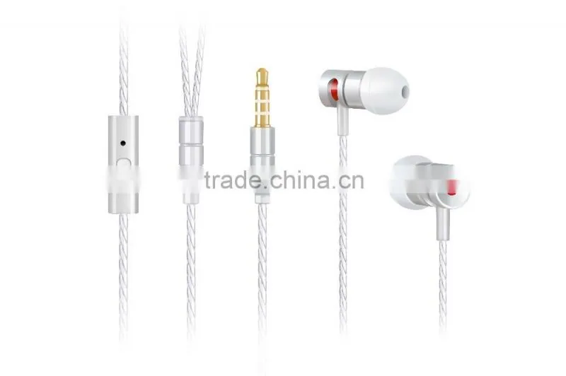 Mp3 player new products 2016 sport headphone earphone fashion wired super bass metal mobilephone earphone