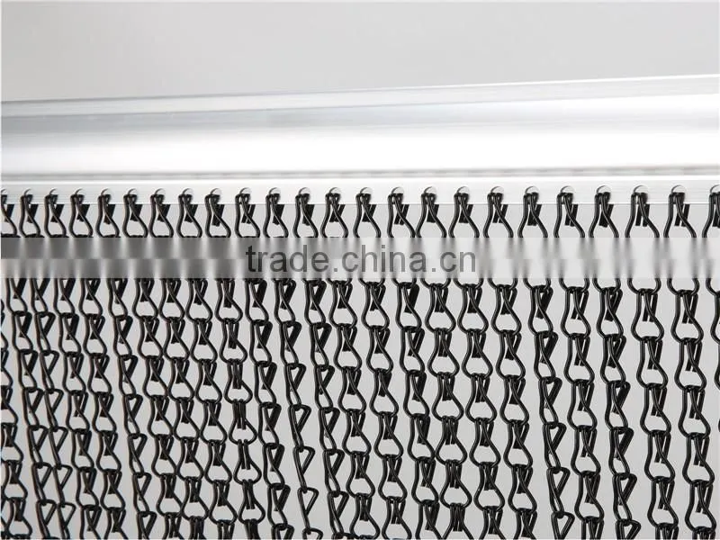 Anodized chain link Curtain / Decorative metal chain link mesh curtain