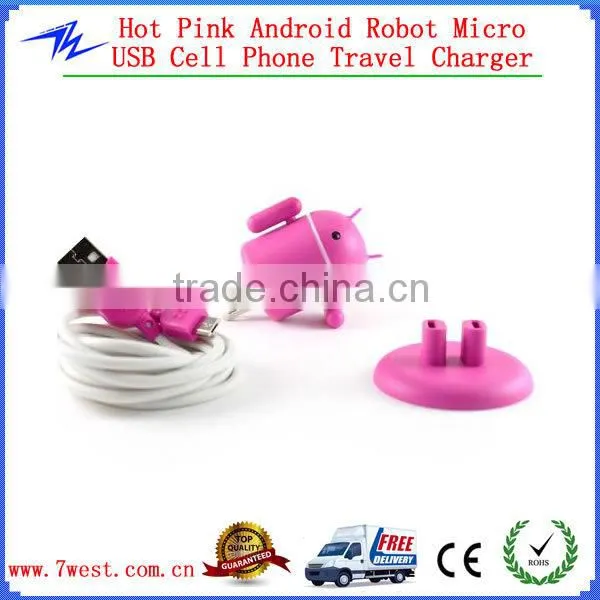 For iphone 5 Android Robot Mobile Phone Travel Charger USB Wall Charger